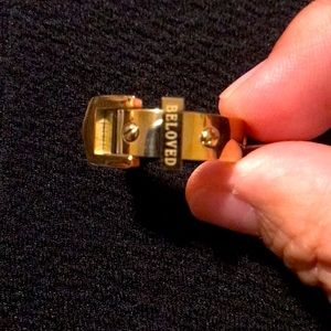 NEW 14K gold plated buckle design ring